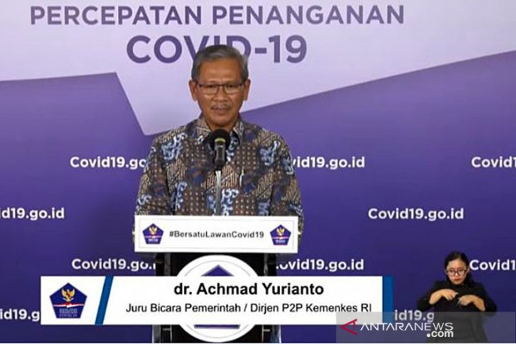 Jubir: Pasien sembuh dari COVID-19 terus bertambah jadi 8.406 orang