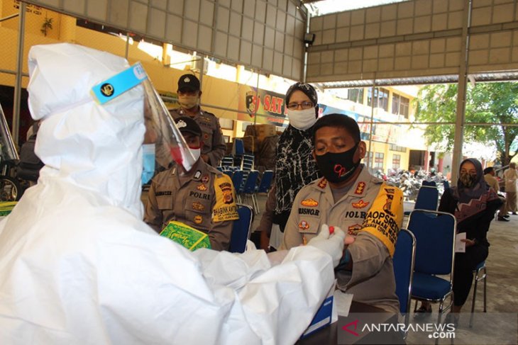 Ratusan Personel Polresta Banda Aceh jalani pemeriksaan COVID-19
