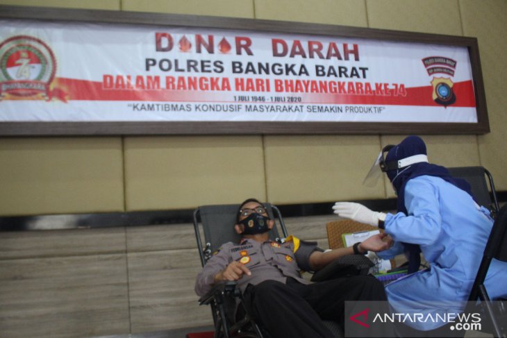 Polisi Bangka Barat sumbang darah ke PMI