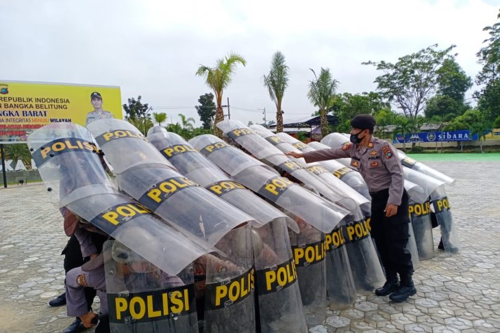 Sabhara Polres Bangka Barat gencar latihan pengamanan Pilkada 2020