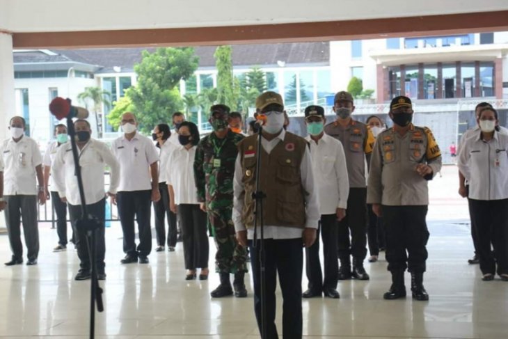Aparat gabungan TNI Polri amankan pelaksanaan PSBB di Ambon