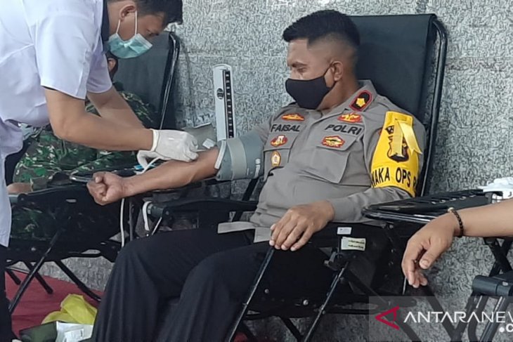 Polres Bangka berhasil kumpulkan 48 kantong darah