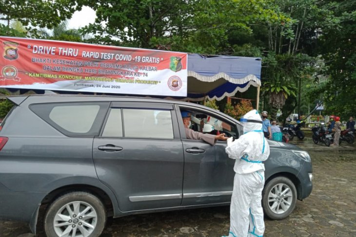Polda Kalbar gelar tes cepat terhadap 223 warga Pontianak dan Kubu Raya