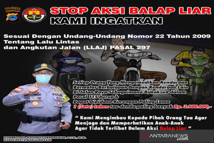 Kapolresta Banjarmasin beri sanksi pelaku balapan liar