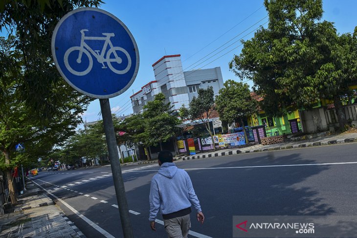 Jalur khusus sepeda di Ciamis 