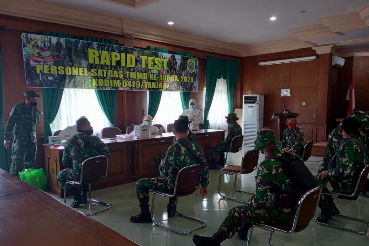 150 prajurit Satgas TMMD Kodim 0419/Tanjab jalani tes cepat