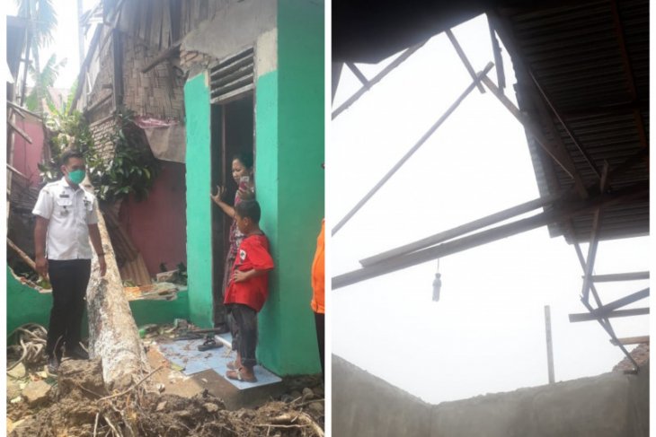 240 rumah terdampak angin puting beliung lima warga luka-luka di Hinai Langlat