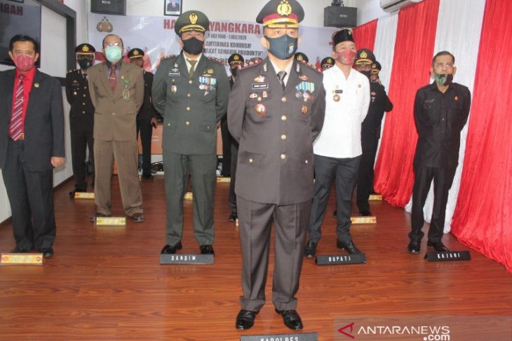 HUT ke-74 Bhayangkara, Polres Taput gelar upacara virtual
