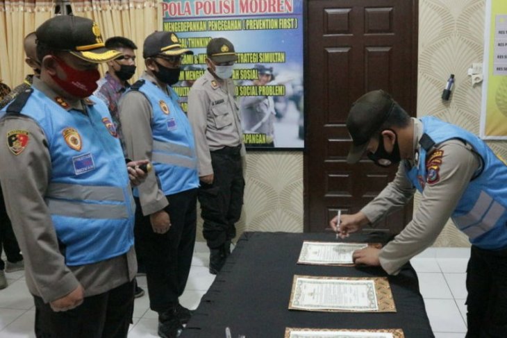 Panitia seleksi penerimaan anggota Polri di Simalungun teken pakta integritas