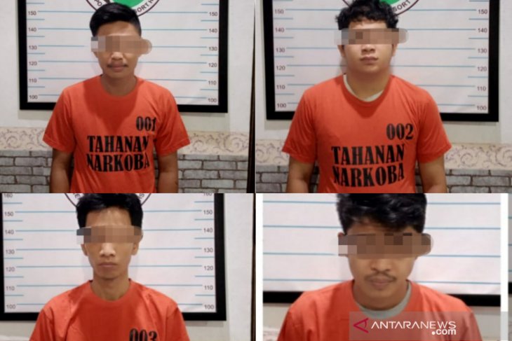 Inilah empat tersangka kasus sabu yang ditangkap di Ilung Pasar Lama dan Maringgit