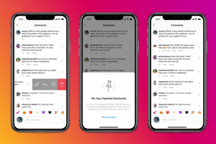 Intagram rilis fitur sematkan komentar