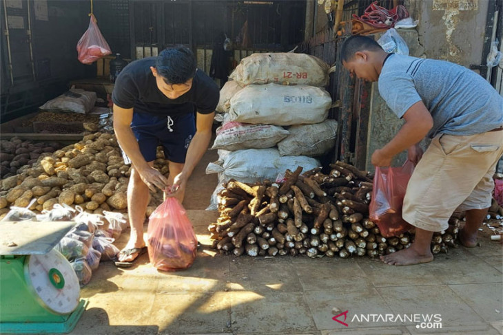 Pedagang ubikayu di Kota Bogor