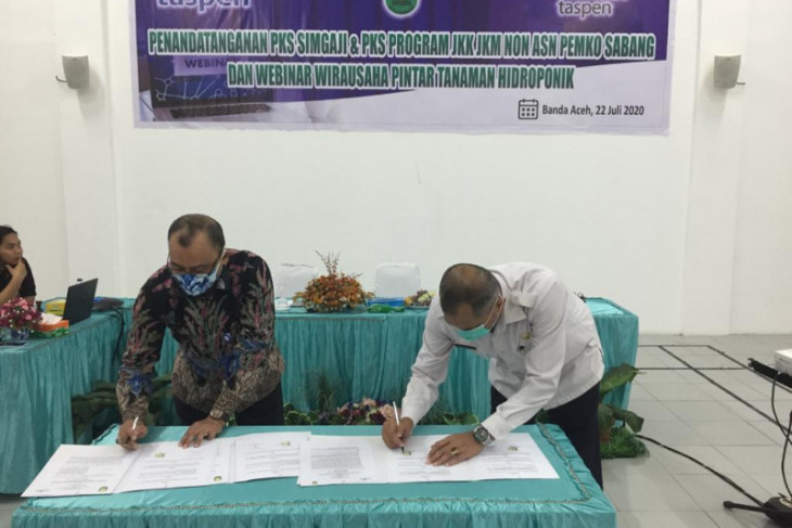 Tingkatkan perlindungan pegawai non ASN, Taspen dan Pemko Sabang tandatangani kerja sama