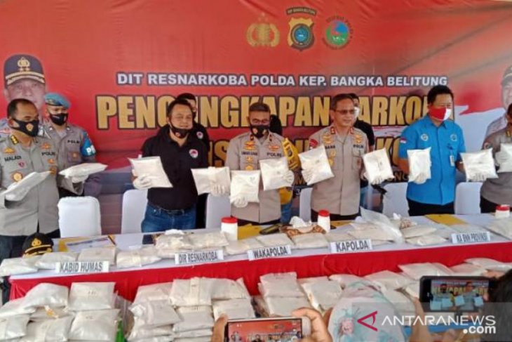 Polda Babel gagalkan penyelundupan sabu asal Myanmar senilai Rp160 miliar