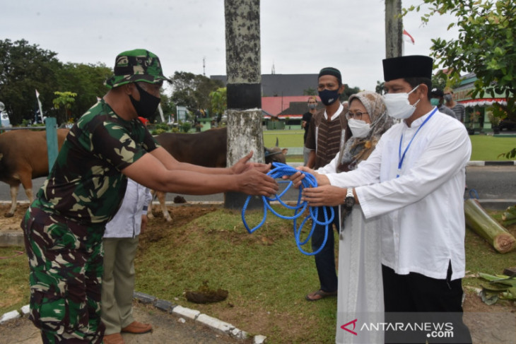Korem Sembelih Hewan Kurban Ikuti Protokol Kesehatan