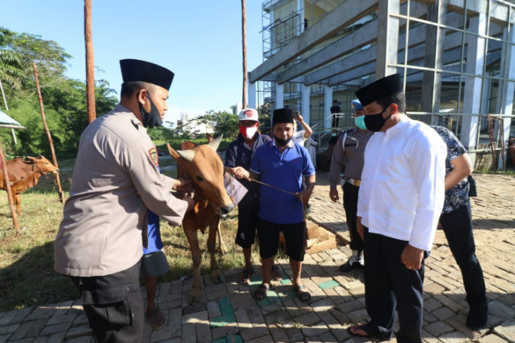 Polda Kalbar distribusi daging kurban dari rumah ke rumah