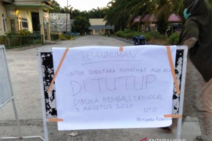 Dua Puskemas di Nagan Raya ditutup pasca rawat pasien positif COVID-19