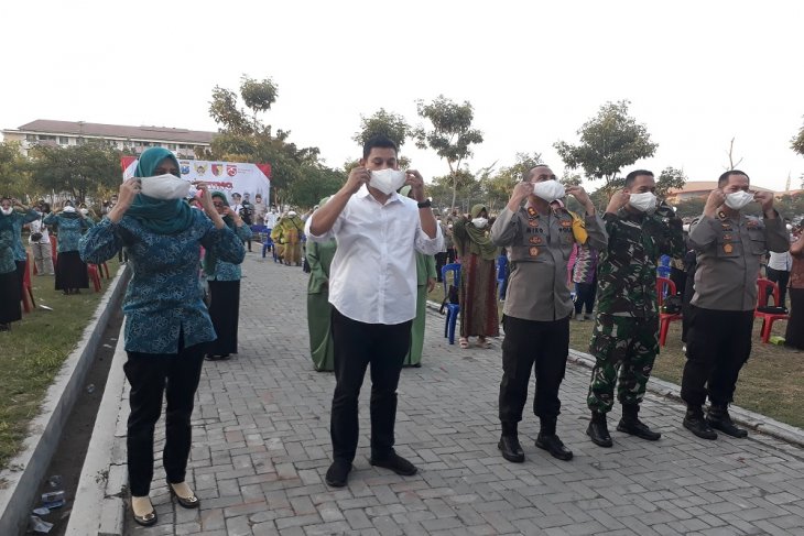 Wali Kota dan Forkopimda Kediri kampanyekan penggunaan masker