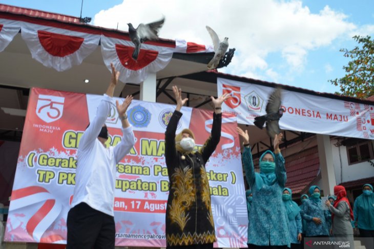 Aksi Gebrak Masker ditandai pelepasan merpati
