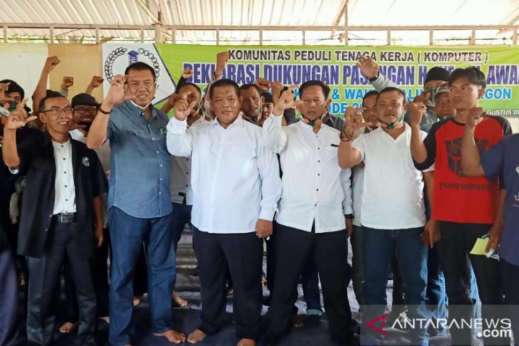 Komunitas peduli tenaga kerja deklarasikan dukungan untuk Iye-Awab di Pilkada Cilegon