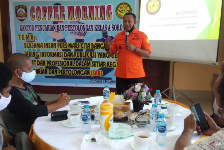 Basarnas Sorong gelar coffe morning bersama Wartawan