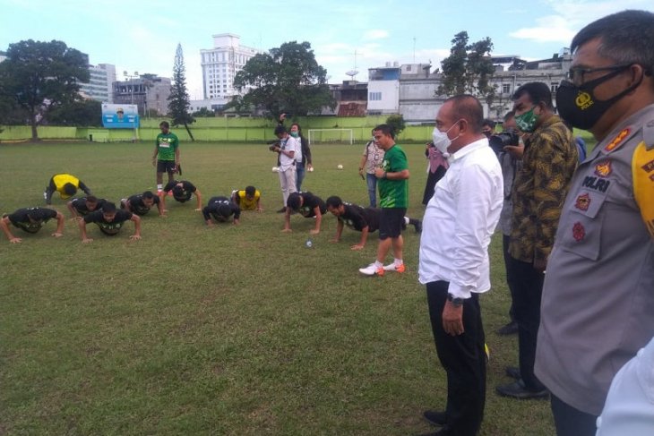 Gubernur Sumut motivasi para pemain PSMS Medan