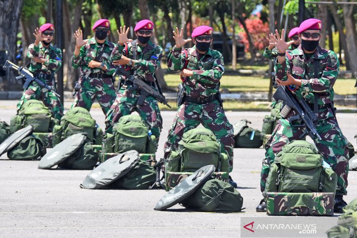 Gelar Kesiapan Satgas Marinir Ambalat dan Pulau Terluar