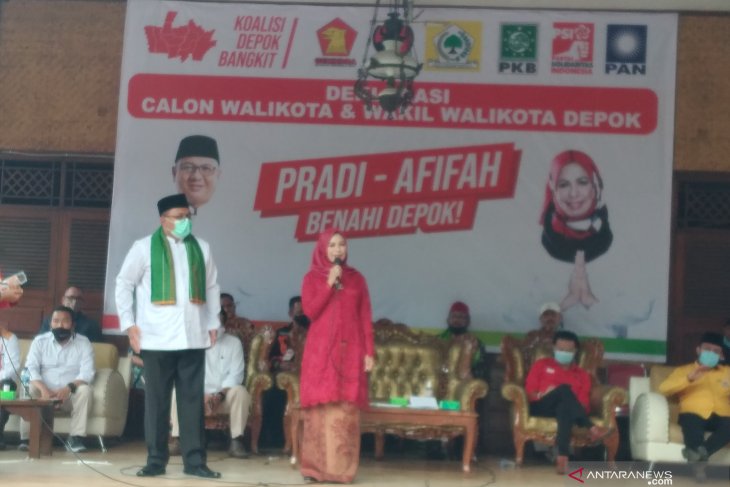 Deklarasi Calon Wali-Wakil Kota Depok Pradi Supriatna-Afifa Alia