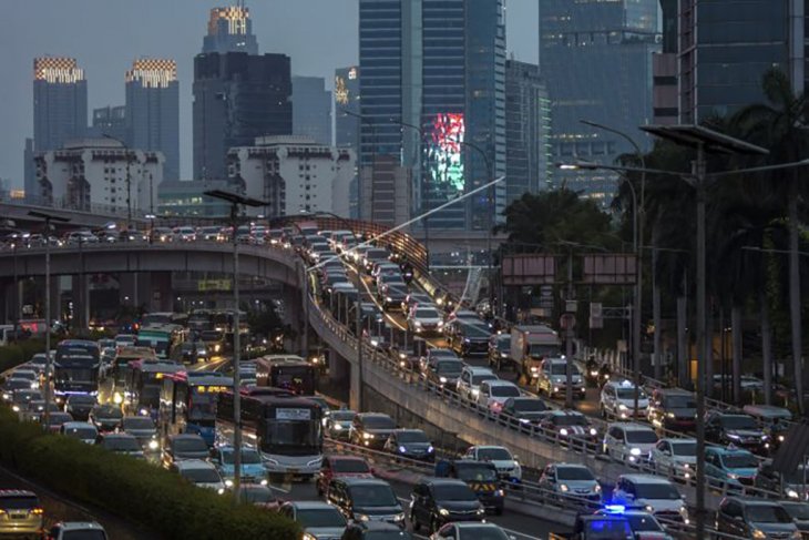 Kemacetan jelang penerapan PSBB di Jakarta