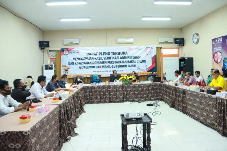 KPU sebut masih ada berkas balon Gubernur Jambi yang belum penuhi syarat dan perlu perbaikan