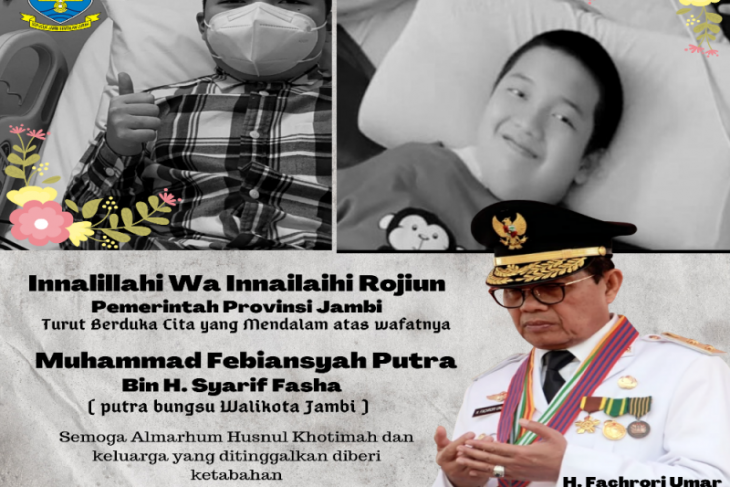 Positif COVID-19, anak bungsu Wali Kota Jambi meninggal dunia