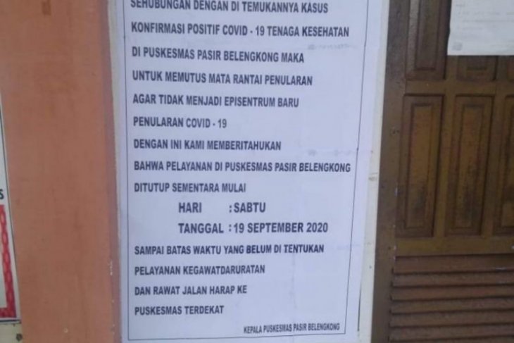 Tiga Puskesmas di Kabupaten Paser Tutup Akibat COVID-19