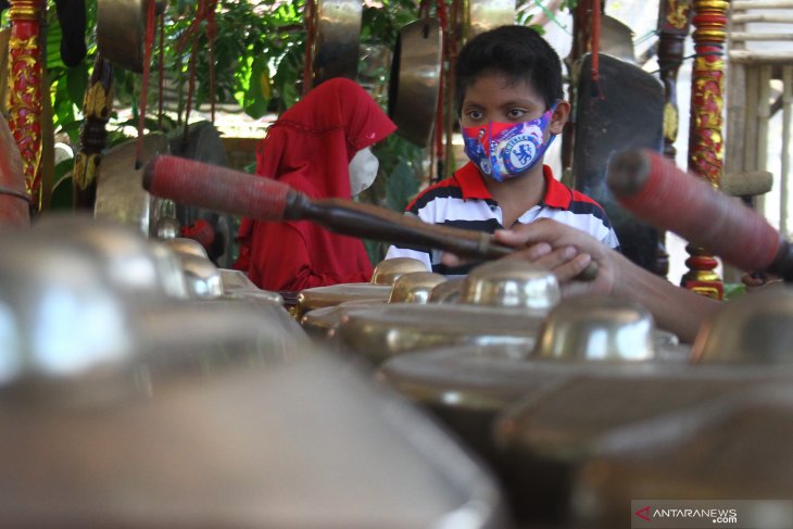 Karawitan anak dengan menerapkan protokol kesehatan