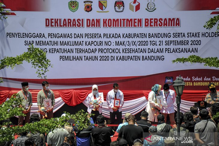 Pengundian nomor urut paslon Pilkada Kabupaten Bandung 