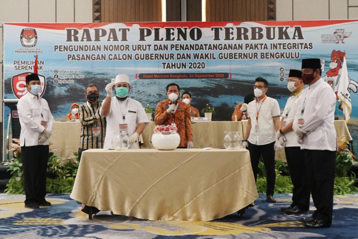 Penetapan Nomor Urut Cagub dan Cawagub Bengkulu