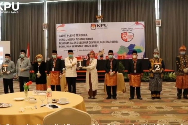 Nomor urut calon kepala daerah pada Pilkada 2020 di Provinsi Jambi