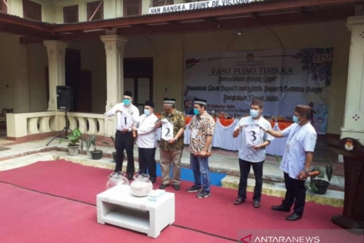 KPU Bangka Barat undi nomor urut pasangan peserta Pilkada 2020