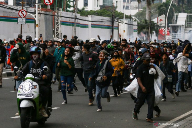 Polisi tahan satu orang terkait ricuh unjuk rasa tolak UU Cipta Kerja