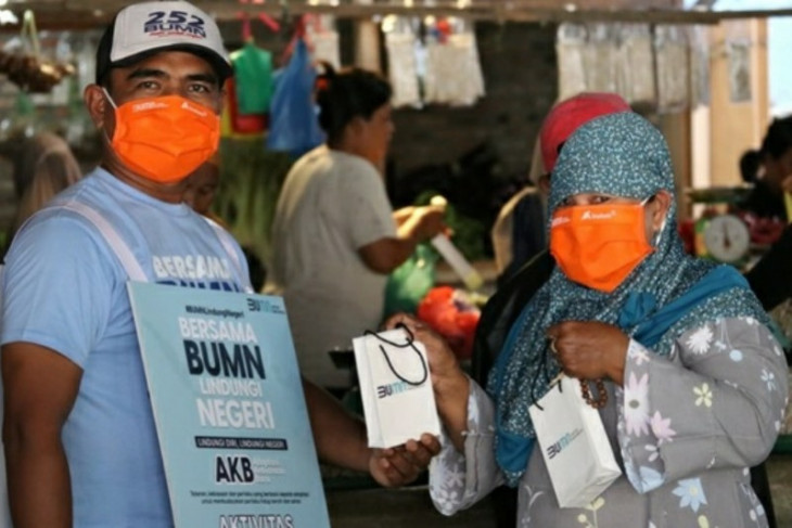 Inalum bagikan 10.000 masker dan berikan edukasi masyarakat adaptasi kebiasan baru