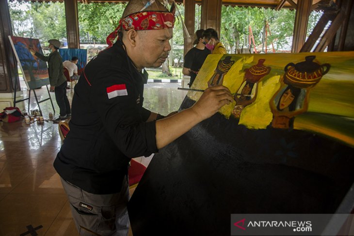 Aksi melukis bersama di Cimahi 