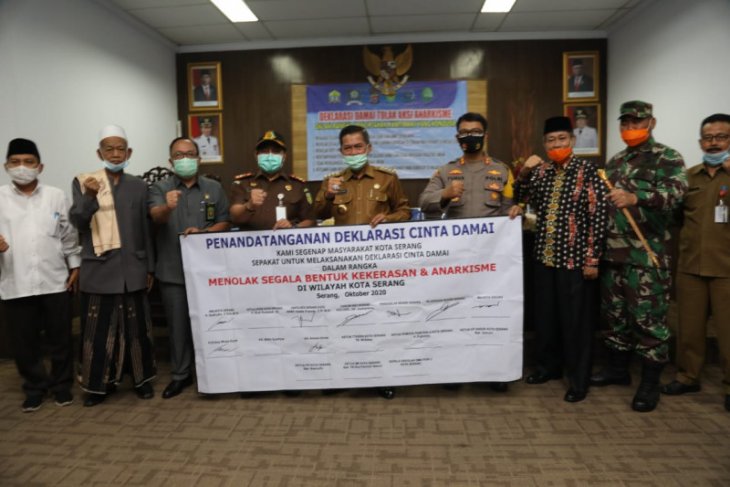 Deklarasi damai, Wali Kota Serang Syafrudin minta pelajar tidak ikut-ikutan demo