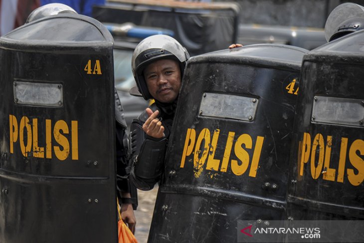 Aksi buruh di Kabupaten Bandung 