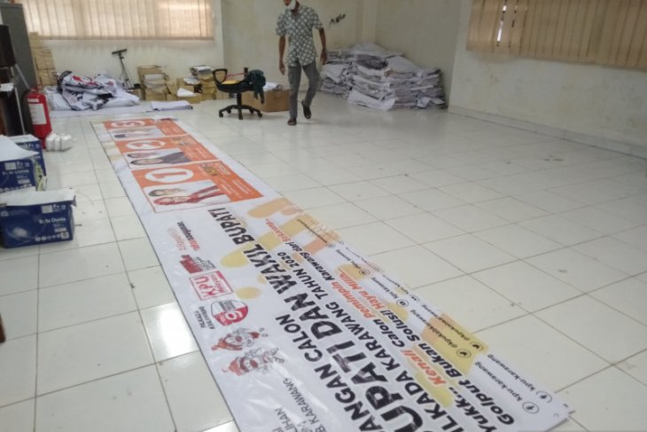 KPU Karawang siapkan puluhan ribu bahan dan alat peraga kampanye