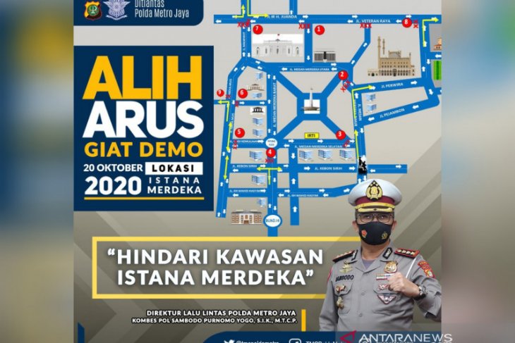 Pengguna kendaraan diminta hindari kawasan Istana Merdeka