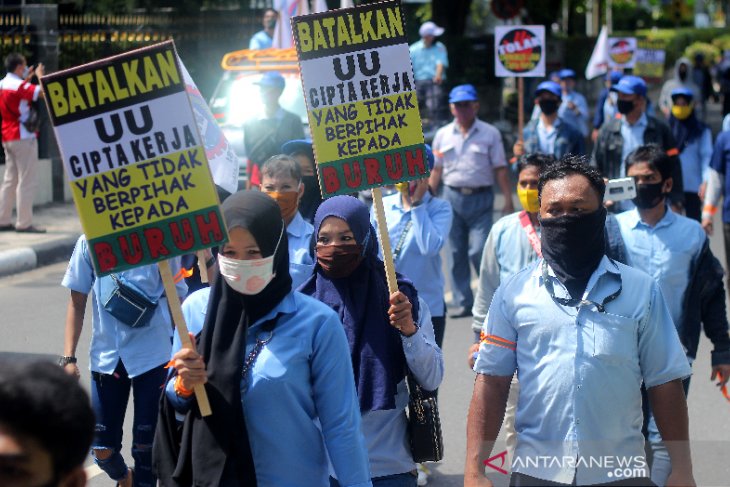 Aksi Buruh Di Banjarmasin