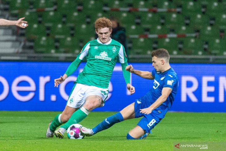 Bremen kembali gagal menang setelah ditahan imbang Hoffenheim skor 1-1