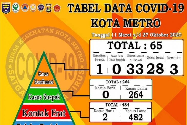 Kasus positif COVID-19 di Metro capai 65 orang