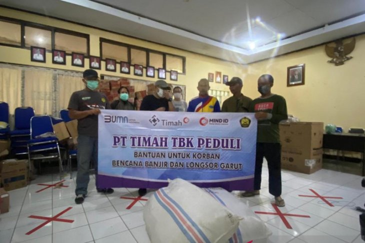 ERG PT Timah salurkan bantuan korban banjir di Garut