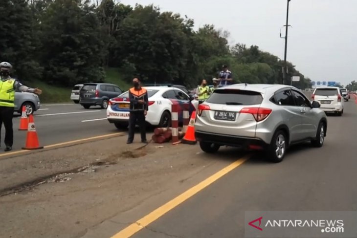 Jalur pemberlakuan contraflow Tol Japek arah Cikampek diperpanjang