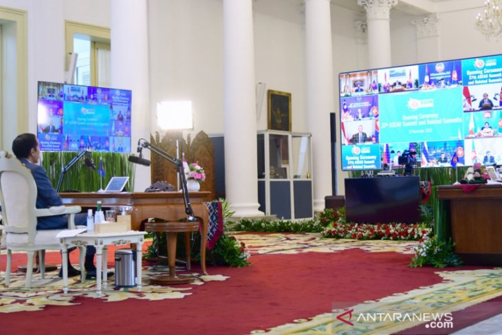 President Jokowi partakes in 37th ASEAN Summit held virtually